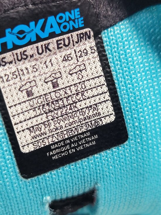 Hoka One Cielo X1 2.0 Unisex Size W12.5 M11.5 Frost Black Running Shoes 1162053 main image 8